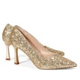 thumbnail image 2 of WomensHigh Heels Pumps Pointed-Toe Slip-On Stilettos Sparkling high heels, 2 of 5