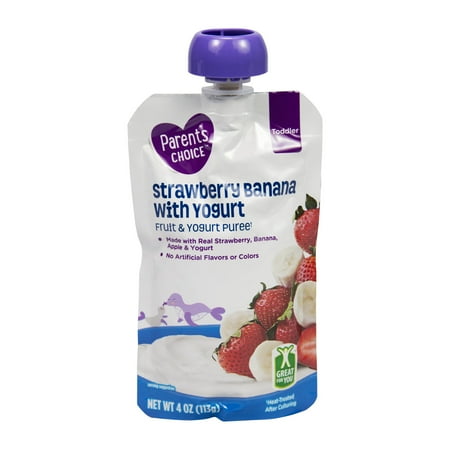 Parent's Choice Strawberry Banana & Yogurt, Stage 4, 4 oz Pouch