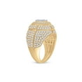 thumbnail image 4 of 14kt Yellow Gold Mens Round Diamond Cluster Ring 3-5/8 Cttw, 4 of 4