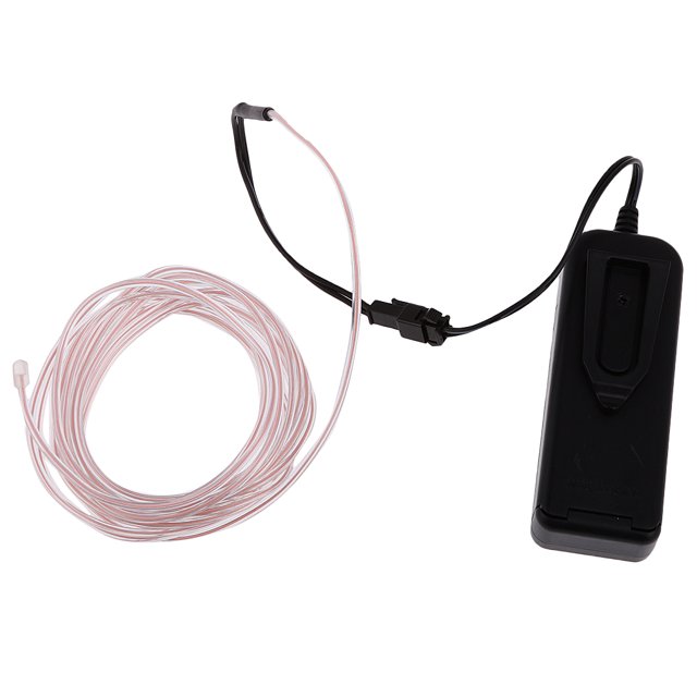 Cable EL de 5 m, cinta LED de neón, cable de luz + controlador Blanco