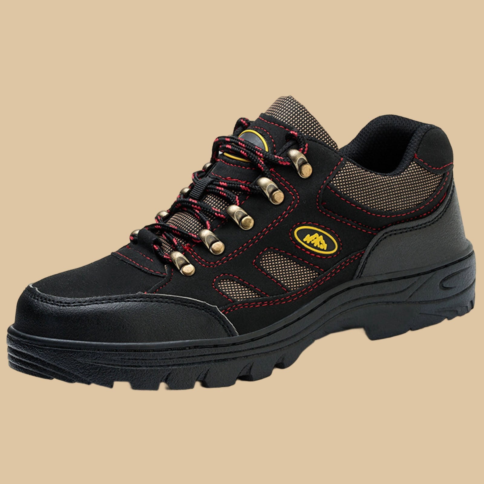 Black Women'S Hiking Shoes Comfortable Outdoor Trail Walking Non Slip Outsole For Trekking Backpacking Camping Travel Adventure Size 38