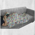 thumbnail image 6 of Love Soft Flannel Fleece Throw Blanket, Patchwork Style Hearts White Backdrop Dreamy Fantasy Display Romantic Valentines, Cozy Plush for Indoor and Outdoor Use, 50" x 70", Multicolor, by Ambesonne, 6 of 6