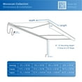 thumbnail image 6 of Semi-Cassette Motorized LED Luxury Patio Awning - 20 x 10 Ft - Silver Gray - Moroccan Collection, 6 of 7