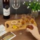 thumbnail image 3 of Bandeja de chupitos de tequila hecha a mano, sin vasos, color madera nudosa, soporte rectangular de bambú para vasos de chupito, bandeja para servir vino, 3 of 6
