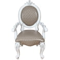 thumbnail image 4 of ACME Versailles  Arm Chair (Set-2) in Synthetic Leather & Bone White, 4 of 6