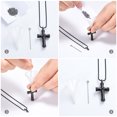 thumbnail image 5 of Rope Winding Cross Cremation Ashes Urn Pendant Necklace Memorial Keepsake Jewelry Lord’s Prayer Cross Ashes Necklaces, 5 of 6