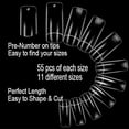 thumbnail image 3 of Clear Cosmo 500 Acrylic False Fake Nail Tips With Clear Plastic Case for Nail Salon Nail Shop (Clear Cosmo), 3 of 8