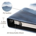 thumbnail image 3 of FORMRS 3 Ring Photo Album 4"x6" Self Adhesive Large Capacity PU Leather Cover, Watercolor Mountains, 3 of 8