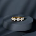 thumbnail image 3 of Half Eternity Ring with Moissanite for Women - 1.25 CT - D-VS1 Grade Certified, 18K Yellow Gold, US 7.25, 3 of 8
