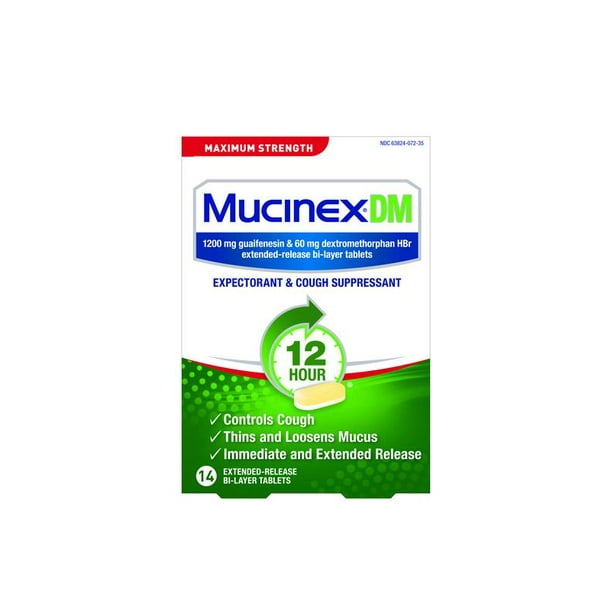 Mucinex DM Maximum Strength 12 hour Cough and Chest Congestion Medicine