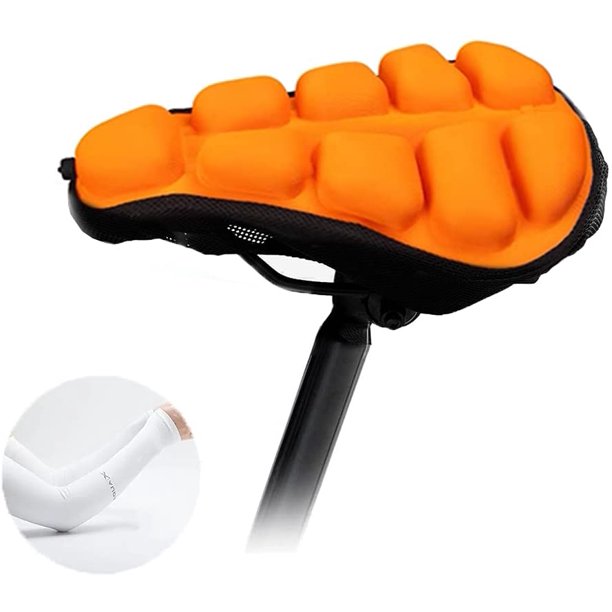 Descuento Cómodo Cojín Inflable para Asiento de Bicicleta Reemplazo Suave Cojín para Asiento de Ciclismo y Protección Solar, Absorción de Impactos Arnés Ajustable Comodidad para Hombres Mujeres Bicic JAMW Sencillez