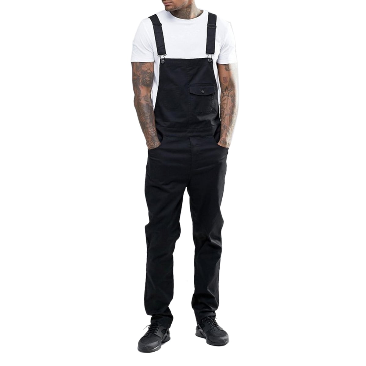 Men's Bib Overalls Jumpsuit Jeans Suspender Pants