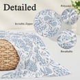 thumbnail image 3 of Blue Flower Body Pillow Covers 20"x60", Botanical Floral Vintage Wildflower Leaf Soft Brushed Microfiber Breathable Throw Pillow Covers, Pillowcase with Zipper for Couch Sofa Bedroom Living Room, 3 of 9