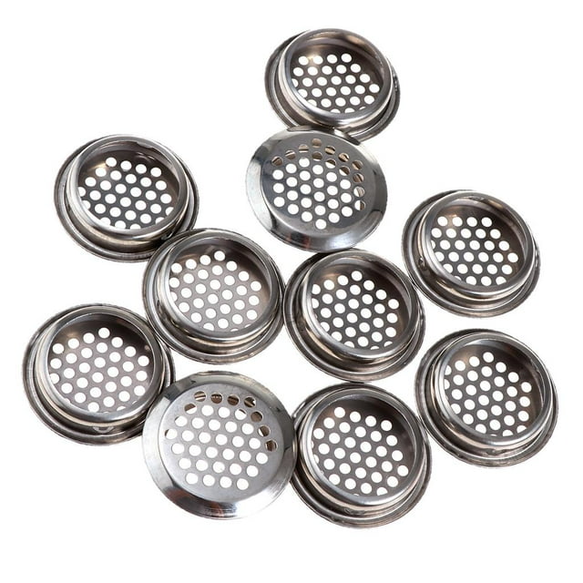 10Pcs 35mm Stainless Round Air Soffit Vents Cover Mesh Louver for Cabinet