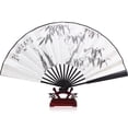 thumbnail image 6 of 10/13 inch Folding Fan Hand Silk Cloth DIY Chinese Folding Fan Wooden Bamboo Antiquity Folding Fan DIY Calligraphy Painting, 6 of 9