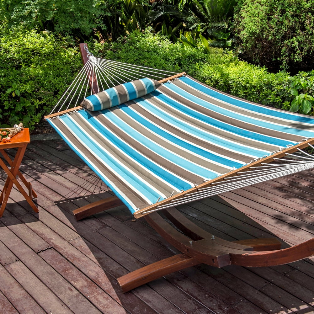 LazyDaze Hammocks All weather Olefin Fabric 55in Double Hammock with Spread Bar for Two... by LazyDaze Hammocks