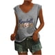 thumbnail image 1 of Camisetas sin mangas con cuello en V de verano para mujer, camisetas de manga corta con estampado de elementos de béisbol Retro OAVQHLG3B Store  lin121212, 1 of 5