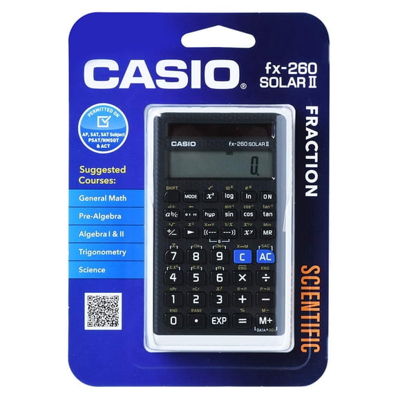 Casio Scientific Calculator FX260 Solar Powered Black