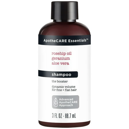 Apothecare essentials the booster aloe vera rosehip oil geranium travel shampoo 3 oz (Pack of 3)