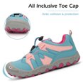 thumbnail image 4 of Mishansha Kids Sneakers Boys Girls Hiking Shoes Lightweight Velcro Tennis Shoes Toddler Running Walking Gym Pink 7 toddler, 4 of 7