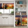 thumbnail image 5 of Kitchen Curtains and Valances Set 3 Piece Kitchen Curtains 36 Inch Length Window Curtains，Wine Kitchen Curtains, Glasses of Red and White Wine for Farmhouse Kitchen Vintage, 5 of 5