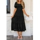 thumbnail image 3 of Vestido midi PRETTYGARDEN para mujer 2025, estampado floral, negro, XXL, 3 of 7