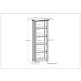 thumbnail image 3 of Pemberly Row Solid Wood 72 inch x 26 inch Transitional 5 Shelf Bookcase in Black, 3 of 8