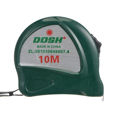 

Measuring Tape Measure 10M Metric Retractable Ruler Stainless Steel Measurement Tape 25mm Wide Green ABS Shell