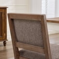 thumbnail image 6 of PAPROOS Upholstered Dining Chairs Set of 2, Farmhouse Dining Room Chairs with Padded Backrests, S-Spring Cushions, Rubberwood Frame, Mid-Century Kitchen Chairs for Dining Kitchen Living Room, Coffee, 6 of 10