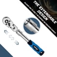 thumbnail image 4 of Juego de llaves de trinquete DISEN con cabezal flexible extensible, 3 piezas, 72 dientes, 4 of 7