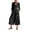 A229-Black, variant on Womens 2-Piece Sets Cotton Linen Blazer and Culottes Suit with Notched Lapel and Cropped Wide Leg Pants