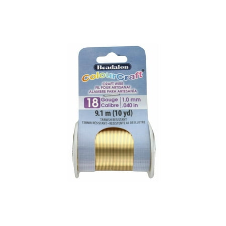Beadalon ColourCraft Copper Wire 18Ga Gold 10yd