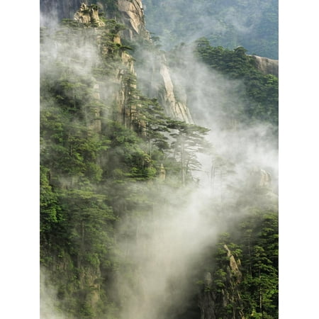 Peaks and Valleys of Grand Canyon in West Sea, Mt. Huang Shan, China Print Wall Art By Adam