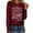 Red, variant on Babysbule Tops for Women Women Printed Long Sleeve Sweatshirt Pullover Shirts Top Blouse