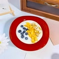 thumbnail image 6 of Ceramic Cream Style Bowl Fruit Salad Dessert Bowl for Kitchen Restaurant Dining Room Decor, Cute Cafes Tableware Bowls (Red), 6 of 6