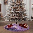 thumbnail image 4 of Daiia Lavender Roses Arrangement Drawing Merry Christmas Tree Skirt , Xmas Large Lace-up Tree Skirt, Santa Snowflakes Rustic Home Decorations New Year Party Farmhouse Decor-48", 4 of 6