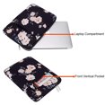 thumbnail image 4 of Mosiso Polyester Laptop Sleeve Bag for 15 inch MacBook Pro Touch Bar A1990 A1707 ,14" Water Repellent Laptop Bag Case for Dell HP Acer Lenovo Surface , Apricot Peony, 4 of 7