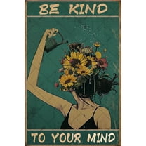 Noete Bohemian Style Wall Painting Vintage Tin Sign 8x12 Inch, Inspirational Hippie Wall Art for Home, Office, Bedroom & Cafe Decor, Unique Gift for Women