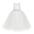 thumbnail image 2 of Ekidsbridal Girl Baptism Flower Girl Dress - Ivory Lace Tutu Tulle with Tiebow LG7noFT-A (Size: M-10), 2 of 3