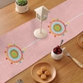 thumbnail image 2 of Lollipop Pink Table Runner, Seasonal Fall Winter Kitchen Dining Table Decoration for Home Party Decor 13 x 72 Inch, 2 of 4