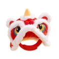 thumbnail image 3 of Sombrero para disfraz de mascota, sombrero de Año Nuevo para mascotas, accesorio para disfraz de perro, fácil de usar Año Nuevo sombrero de danza del león, 3 of 7