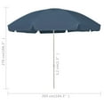 thumbnail image 4 of vidaXL Parasol de Plage Bleu 300 cm, 4 of 4