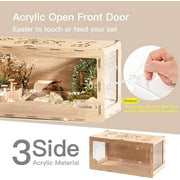 MEWOOFUN Large Hamster Cage Wooden Hamster Cage for Syrian Hamster Rabbits Guinea Pigs Chinchillas with Openable Roof Window without Accessories