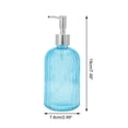 thumbnail image 4 of Unique Bargains 1 Pc Durable Vertical Stripes Soap Dispenser 13.53oz Blue Silver Tone, 4 of 6