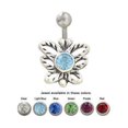 thumbnail image 1 of Butterfly Design Belly Button Ring with Jewel, 1 of 1