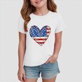 thumbnail image 2 of KPOPLK Summer Girls T-Shirt Short-Sleeve Basic Tee Shirt Casual Daily Tshirts Tee for 1T 2T 3T 4T 5T 6T 7T 8T 9T 10T Size 13-14Years,Blue, 2 of 4