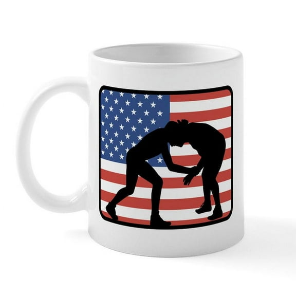CafePress - American Wrestling Mug - 11 oz Ceramic Mug - Novelty Coffee Tea Cup