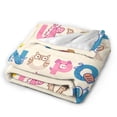 thumbnail image 3 of ZNDUO Cartoon Alphabet Animal Pattern Throw Blanket, Lightweight Cozy Soft Throw Blanket for Couch, 60"x50" Throw Blankets for Bed, 3 of 8