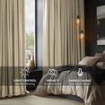 thumbnail image 2 of Half Price Drapes Signature Neutral Ground Velvet Blackout Curtains For Bedroom(1 Panel), 50WX 120L, 2 of 11