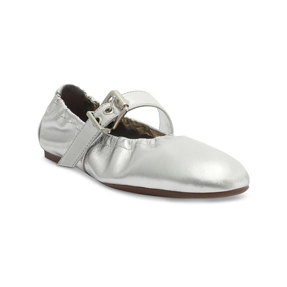 Schutz Womens Calita Metallic Round Toe Mary Janes